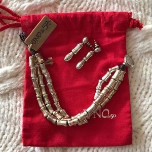 UNO de50 Bracelet and earrings set.